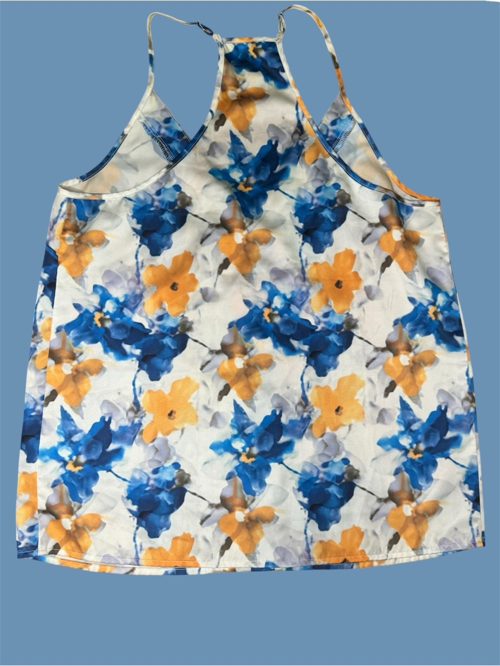Chic Watercolor Floral Blouse - Flowy & Vibrant Summer Top! - Picture 3 of 4